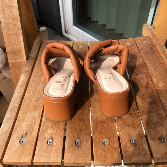 Braidef heeled slides sandals mules open toe 6.5 - Picture 6 of 9